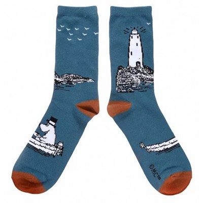 Носки мужские Moomin Муми папа Boating Petrol / Brown